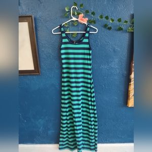 Forever 21 Maxi Dress Small Blue and Green